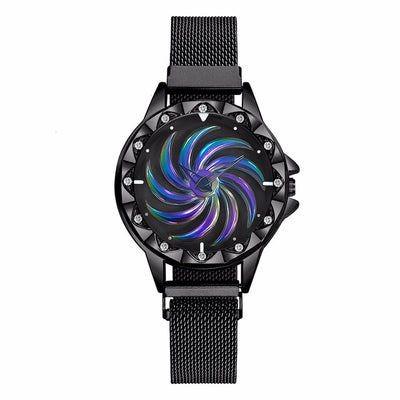 Women Magnet Buckle Rotating Watch Luxury Ladies Stainless Steel Quartz Watch Clock Relogio Feminino eprolo