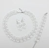 Stone Color Chain Necklace Acrylic Chain Buckle Earrings Bracelet Necklace Set eprolo