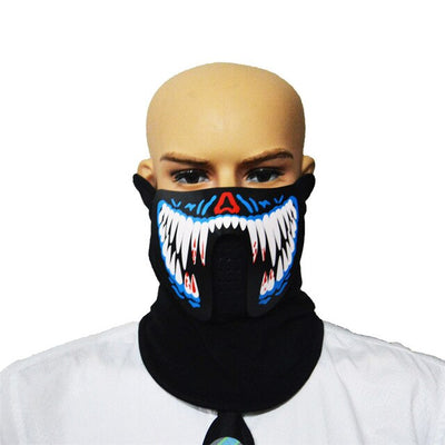 Halloween Led Cold Light Mask Music Sound Control Luminous Party Masks Festival Cosplay Supplies Halloween Accessories eprolo