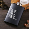 Mini Portable 8OZ Hip Flask Stainless Steel Bottle Lot Black Matte Does Not Fade Flask for Alcohol Rum Whiskey Best Men Gift Set eprolo