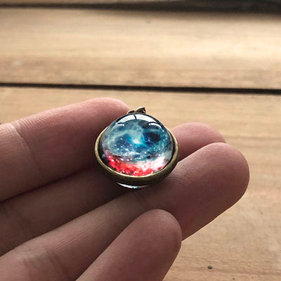 Glass Ball Planet Earth Pendant Necklace Women Vintage Party & Wedding Time Gem Sweater Chain Necklace Jewelry eprolo