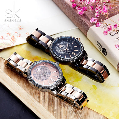 Rose Gold Watch Women Quartz Watches Ladies Top Brand Crystal Luxury Female Wrist Watch eprolo