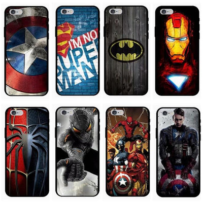 Marvel Avengers Captain America Shield Superhero Case for iPhone 6s 7 8 Plus X 10 XS Max XR Silicone Rubber Cover Ironman coque eprolo