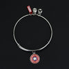 dongsheng Avengers Charm Bracelet Captain America Shield Unisex Bracelet For Movie Fans Gift Jewelry eprolo