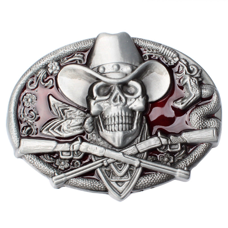 Western Cowboy Skull Belt Buckle eprolo
