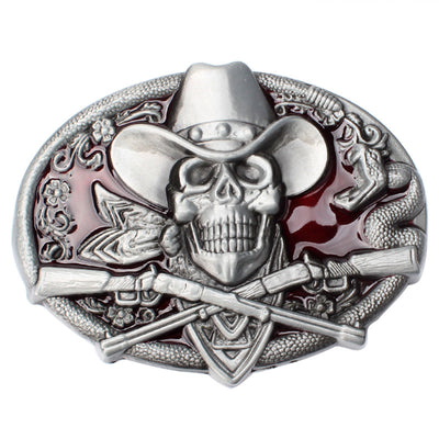 Western Cowboy Skull Belt Buckle eprolo