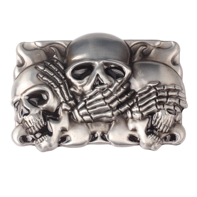 Western Skull Square Belt Buckle eprolo