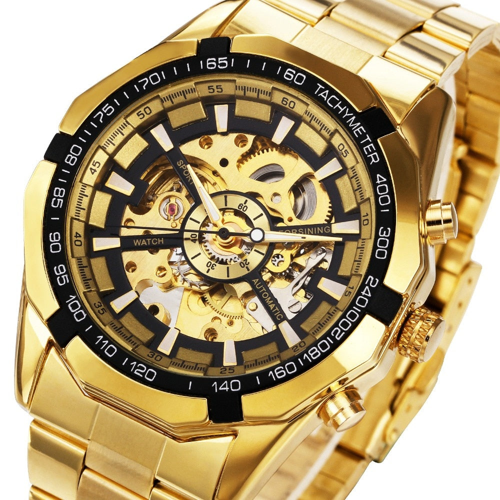 Winner Watch Men Skeleton Automatic Mechanical Watch Gold Skeleton Vintage Man Watch Mens FORSINING Watch Top Brand Luxury eprolo