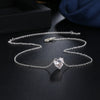 Crystal Heart Necklace Pendant Female Short Gold Chain Necklace Pendant Necklace Crystal Heart Necklace Chocker neck eprolo