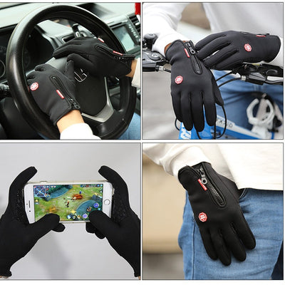 Touch Screen Windproof Outdoor Sport Gloves,Men Women Winter Fleece Thermal Warm Running Gloves,Anti-slip Cycling Gloves eprolo
