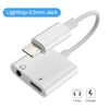 2 in 1 Audio Charge Adapter For iPhone 7 8 Plus X XS XR MAX Dual Lighting 3.5mm Jack Splitter Charger Listening Adapters eprolo