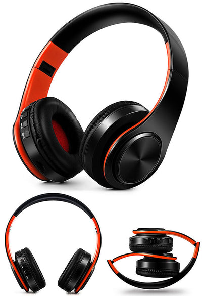 Wireless Bluetooth Headphones Foldable Stereo Headset Music Earphone with Microphone Support TF Card FM Radio AUX eprolo