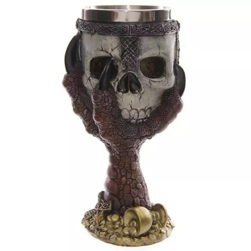 3d Skull Goblet Wolf Dragon Mug Stainless Steel Beer Mugs Cup Game Of Thrones Original Design Halloween Unicorn Wine Cup 200ml eprolo