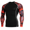 Fitness MMA Boxing Shirt Men Rashguard mma Bjj Jiu jitsu Long Sleeve T Shirt Muay thai Men Skull Print 3D Boxing Jerseys Tops eprolo