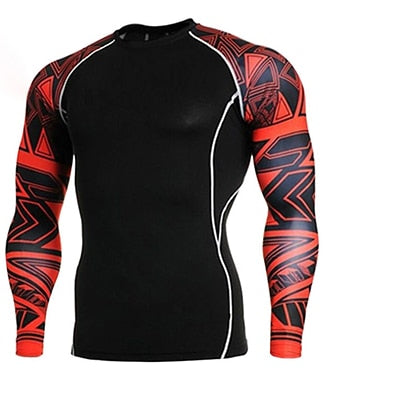 Fitness MMA Boxing Shirt Men Rashguard mma Bjj Jiu jitsu Long Sleeve T Shirt Muay thai Men Skull Print 3D Boxing Jerseys Tops eprolo