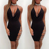 Sexy Women Halter Style Summer Loose Dress Deep V Neck Sexy Hot Package Hip Dress Women Summer Party Dress eprolo