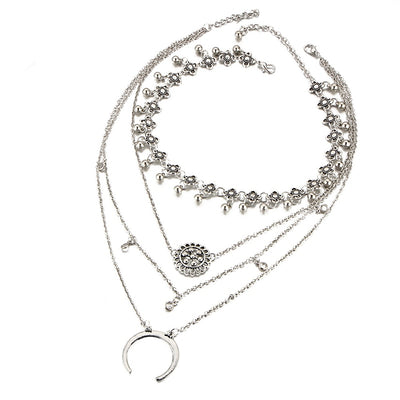 Rscvonm Women Necklace tassel Statement Necklaces Pendants Vintage Jewelry Multi Layers Long Necklace Tassel pendant Necklace eprolo