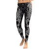 2020 New Design Leggings Women Skull Head Digital Print Rose Fitness Leggins Plus Size Elastic Workout Pants Legins eprolo