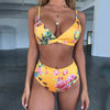 Women Leopard Padded Bikini Set Swimsuit Ladies High Waist Summer Beach Wear Hypersku