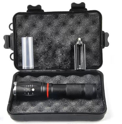 T6 Tactical Flashlight 1000 Lumens Zoom able IPX6 Waterproof Handheld Flashlight With Hidden COB Lighting eprolo