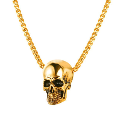 Halloween Jewelry Skull Necklace Fine Gold Chain eprolo