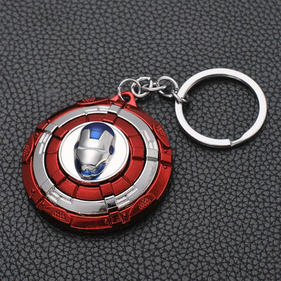 Rotating Captain America Shield Car Keychain Men's Kids Metal the Avengers Keychains Pendant Toys eprolo