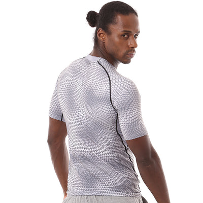 Outdoor Sports Camping Hiking Serpentine T-shirt Tactical Short Sleeve T-shirt Men Quick-drying Sweat Fitness Tights eprolo