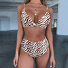 Women Leopard Padded Bikini Set Swimsuit Ladies High Waist Summer Beach Wear Hypersku