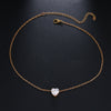 Crystal Heart Necklace Pendant Female Short Gold Chain Necklace Pendant Necklace Crystal Heart Necklace Chocker neck eprolo