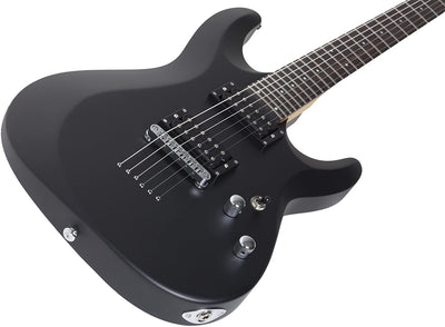 Schecter 430 C-6 Deluxe Solid-Body Electric Guitar, Satin Black Brand: Schecter