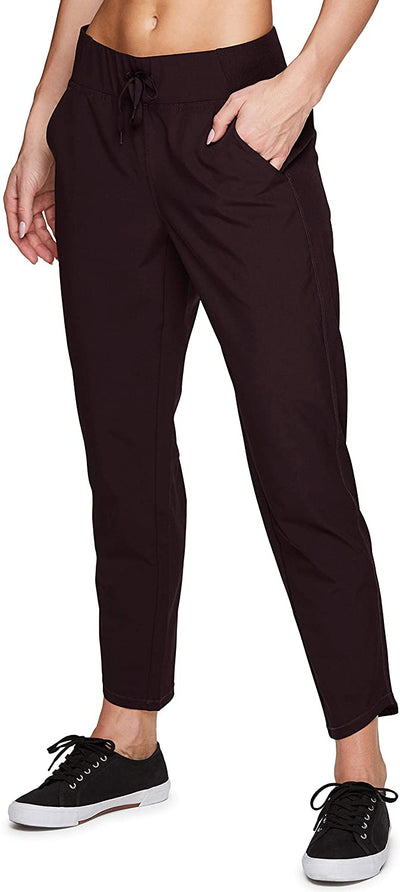 RBX Active Women's Relaxed Fit Lightweight Quick Drying Stretch Woven Pants with Pockets