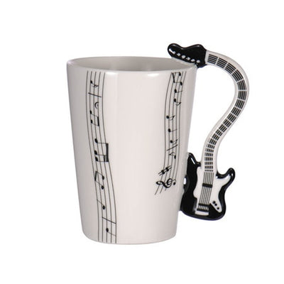 Guitar Ceramic Cup Personality Music Note Milk Juice Lemon Mug Coffee Tea Cup Home Office Drinkware Unique Gift eprolo