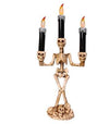 LED Candle Holder 3-arms Skull Skeleton Candle Stand Resin For Home Halloween Party DIY eprolo