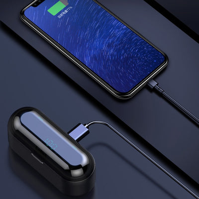 Wireless Earphone Bluetooth V5.0 F9 TWS Wireless Bluetooth Headphone LED Display With 2000mAh Power Bank Headset With Microphone eprolo