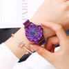 Women Magnet Buckle Rotating Watch Luxury Ladies Stainless Steel Quartz Watch Clock Relogio Feminino eprolo
