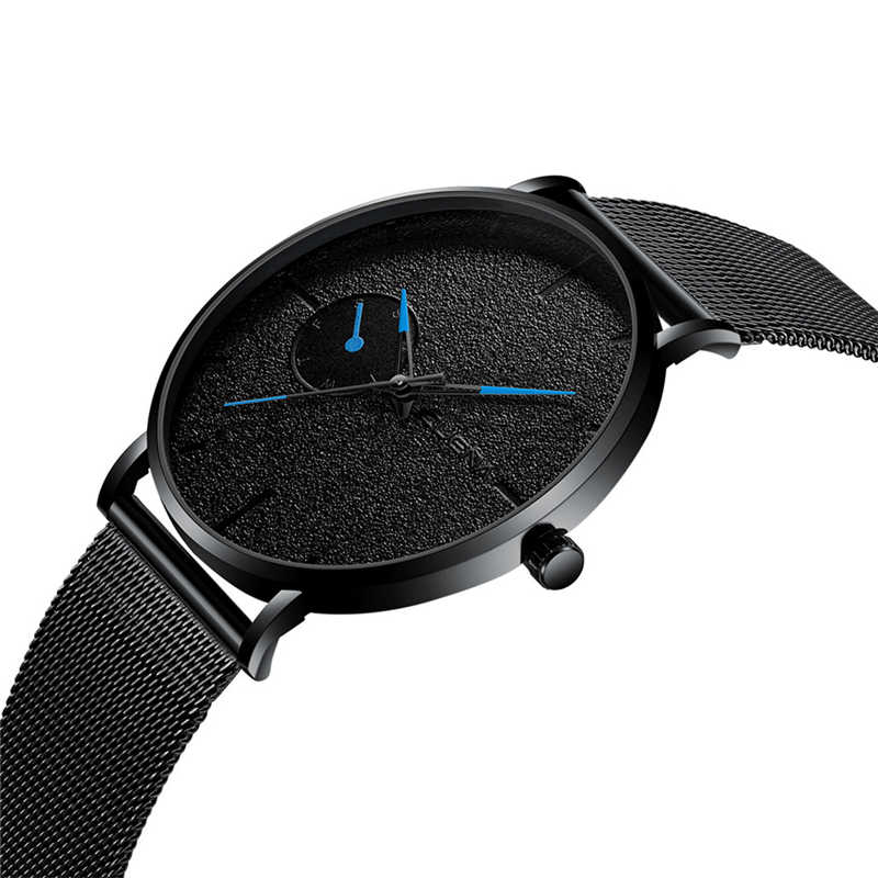 CUENA Men Fashion Sport Mesh Stainless Steel Belt Strap Watch Top Brand Luxury Quartz Watch Men Casual Watch eprolo