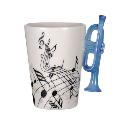 Guitar Ceramic Cup Personality Music Note Milk Juice Lemon Mug Coffee Tea Cup Home Office Drinkware Unique Gift eprolo