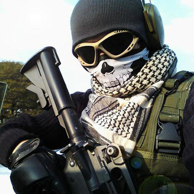 Cycle Zone 2pcs/set Seamless Skull Face Mask Airsoft Breathable Motorcycle Bike eprolo