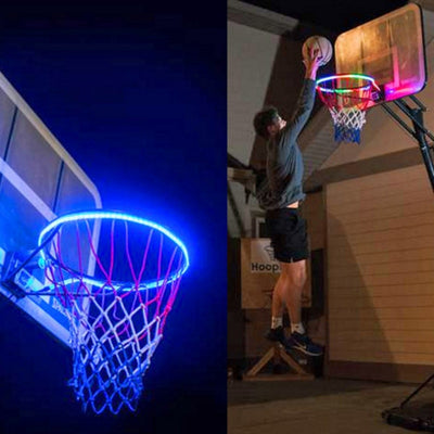 1 PCS LED Basketball Hoop Light Basketball Rim Changing  Induction Lamp Shoot Hoops Solar Light Playing At Night LED Strip Lamp eprolo