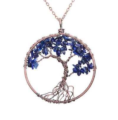 Crystal Natural Stone Tree Necklace eprolo