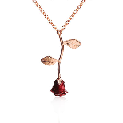 Rose Flower Statement Necklace eprolo