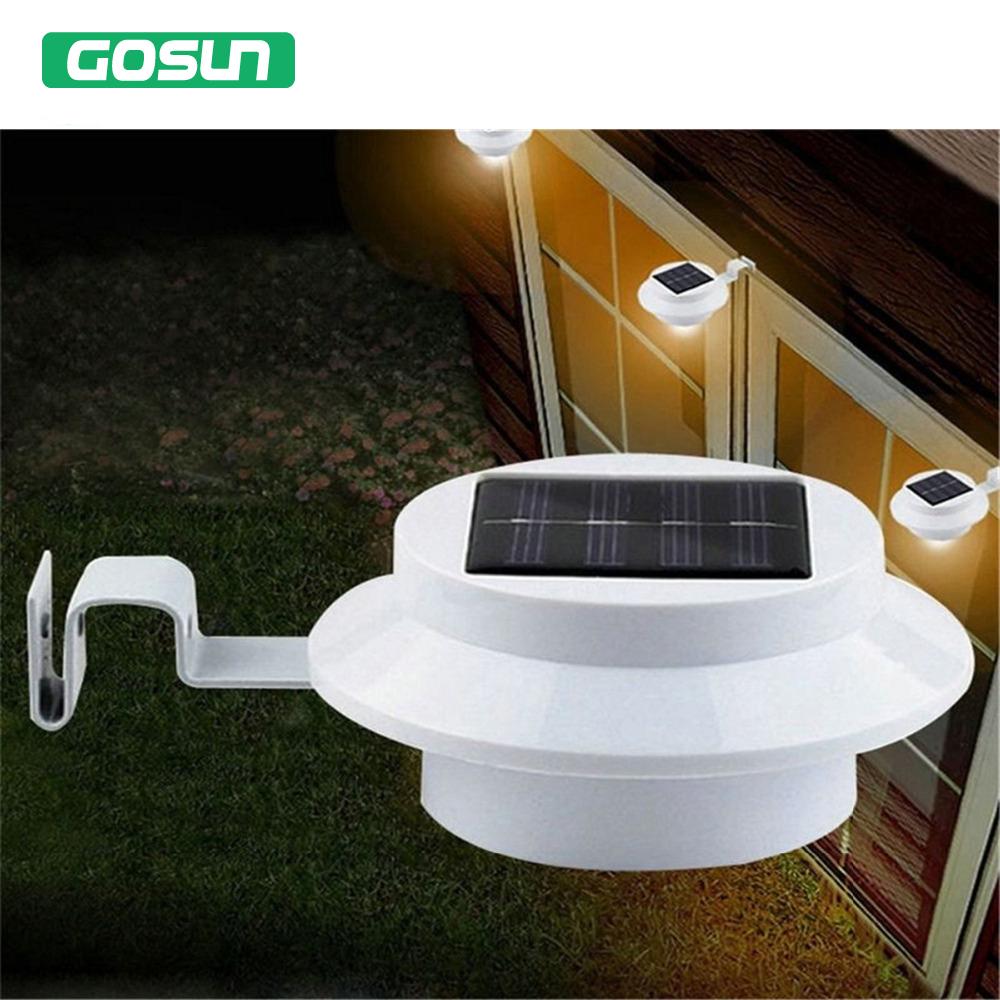 3 leds light sensor control Solar Powered Fence Gutter Solar Lights, Outdoor Security Solar Lamps eprolo