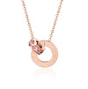 Couple Jewelry Austrian Crystal Love Necklace Luxury Brand Roman Numerical Necklace For Women Two Circle Pendant Clavicle eprolo