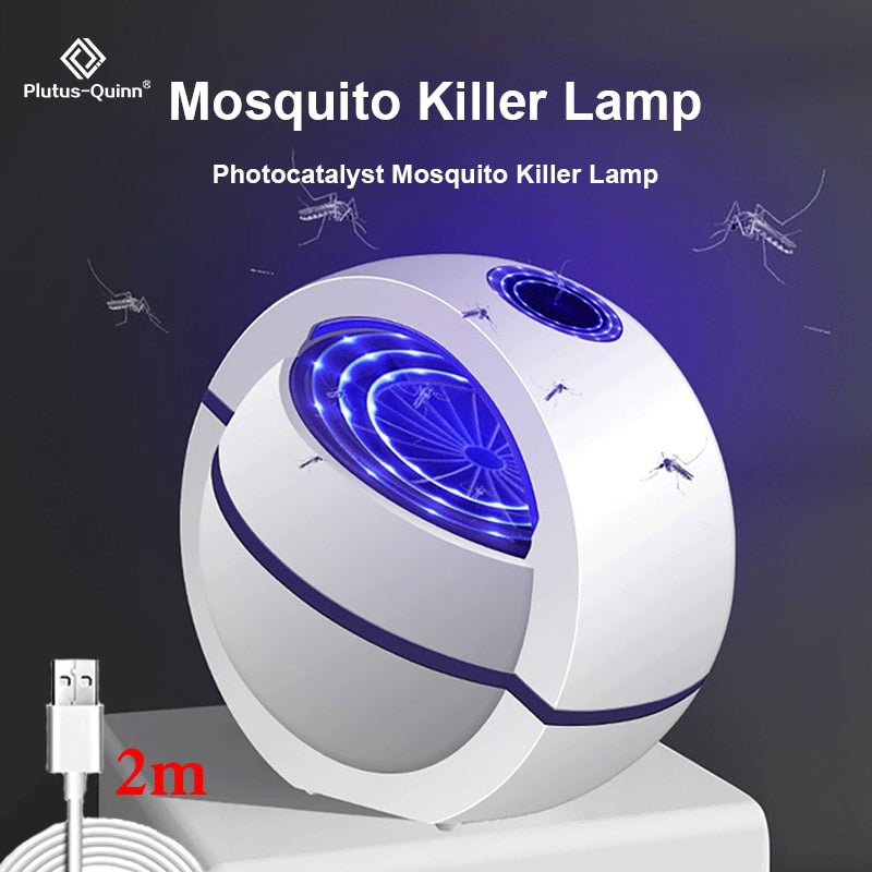 2020 USB Powered Mosquito Killer Lamp 1m/2m Electric No Noise 360° Insect Killer Bug Zapper Mosquito Trap Light For Bedroom Home eprolo