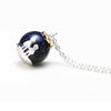 Party Blue Gravel Gem Stone Pendant Necklace S925 Sterling Silver Children Childhood Necklace eprolo