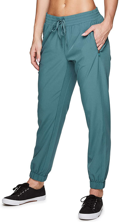 RBX Active Women's Relaxed Fit Lightweight Quick Drying Stretch Woven Pants with Pockets