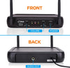 Pyle Channel Microphone System-VHF Fixed Dual Frequency Wireless Set with 2 Handheld Dynamic Transmitter Mics, Receiver Base-for PA, Karaoke, Dj Party (PDWM2135) Visit the Pyle Store