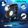 4.5M LED Flashlight Extendable Retractable Pet Dog Leash Lead with Garbage Bag eprolo