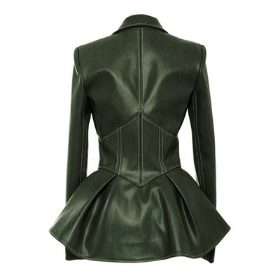 Women Jacket Black Gothic Faux Leather PU Jacket Women Winter Spring Motorcycle Jacket Black Faux Goth Leather Coats eprolo