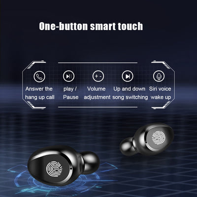 Wireless Earphone Bluetooth V5.0 F9 TWS Wireless Bluetooth Headphone LED Display With 2000mAh Power Bank Headset With Microphone eprolo
